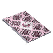 Gepersonaliseerde jaren '70 Dusky Roos Cherry Blos Notitieboek (Rechterzijde)