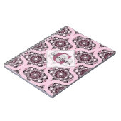 Gepersonaliseerde jaren '70 Dusky Roos Cherry Blos Notitieboek (Linkerzijde)