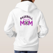 Gepersonaliseerde jassen voor dames in honkbal mam hoodie (Achterkant)