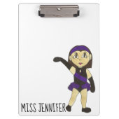 Gepersonaliseerde Jazz Dance Teacher Instructor Gi Klembord (Voorkant)