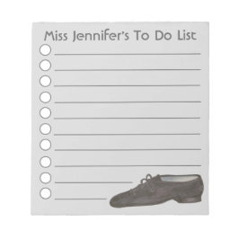 Gepersonaliseerde Jazz-schoenspanner om een lijst  Notitieblok