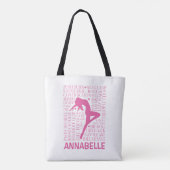 Gepersonaliseerde Jazzdans Canvas tas in Roze (Achterkant)