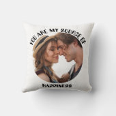 Gepersonaliseerde Je Bent Mijn Bron Van Geluk Foto Kussen (Achterkant)