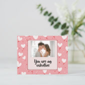 Gepersonaliseerde Je Bent Mijn Valentijn Fotokaart Feestdagenkaart (Staand voorkant)
