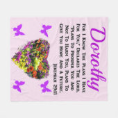 GEPERSONALISEERDE JEREMIA 29:11 BLOEMEN FLEECE DEKEN (Voorkant (Horizontaal))
