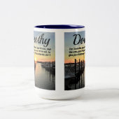 GEPERSONALISEERDE JEREMIA 29:11 ZONSONDERGANG TWEEKLEURIGE KOFFIEMOK (Center)