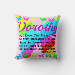  GEPERSONALISEERDE JEREMIAH 29:11 BUTTERFLY KUSSEN