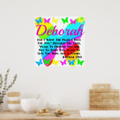  GEPERSONALISEERDE JEREMIAH 29:11 BUTTERFLY POSTER (Keuken)