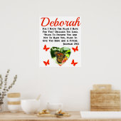  GEPERSONALISEERDE JEREMIAH 29:11 BUTTERFLY POSTER (Keuken)