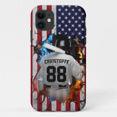Gepersonaliseerde Jersey Amerikaans honkbal Case-Mate iPhone Case (Achterkant)