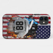 Gepersonaliseerde Jersey Amerikaans honkbal Case-Mate iPhone Case (Achterkant (horizontaal))