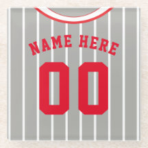 Gepersonaliseerde Jersey Onderzetter Pinstripe Hon
