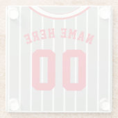Gepersonaliseerde Jersey Onderzetter Pinstripe Hon (Achterkant)