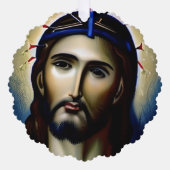 Gepersonaliseerde Jesus Christmas religieus Christ Ornament Kaart (Voorkant)