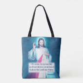 Gepersonaliseerde Jesus Sacred Heart Canvas tas (Achterkant)
