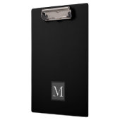 Gepersonaliseerde Jet Black Monogram cadeaus voor  Klembord (Links)