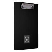 Gepersonaliseerde Jet Black Monogram cadeaus voor  Klembord (Rechts)