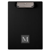 Gepersonaliseerde Jet Black Monogram cadeaus voor  Klembord (Voorkant)