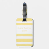Gepersonaliseerde Jeugdkamp Gele Streep Bagagelabel (Achterkant verticaal)