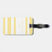Gepersonaliseerde Jeugdkamp Gele Streep Bagagelabel (Achterkant horizontaal)