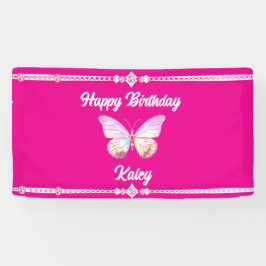 Gepersonaliseerde Jewel Butterfly Banner