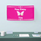 Gepersonaliseerde Jewel Butterfly Banner (Beurs)