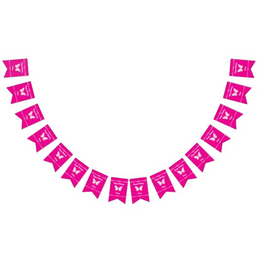 Gepersonaliseerde Jewel Butterfly Bunting Banner (Alle)
