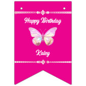 Gepersonaliseerde Jewel Butterfly Bunting Banner (Tweede vlag)