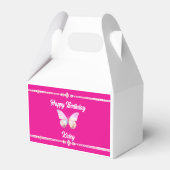 Gepersonaliseerde Jewel Butterfly Papier Favoriete Bedankdoosjes (Achterkant)