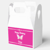 Gepersonaliseerde Jewel Butterfly Papier Favoriete Bedankdoosjes (Geopend)