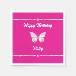 Gepersonaliseerde Jewel Butterfly Papier servet