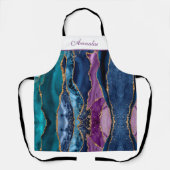 Gepersonaliseerde Jewel Tone Agate Schort (Voorkant)