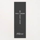 Gepersonaliseerde Jezus houdt van me zwart wit omk Yogamat (Voorkant)