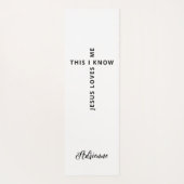 Gepersonaliseerde Jezus houdt van me zwart wit omk Yogamat (Achterkant)