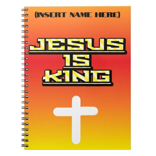 Gepersonaliseerde Jezus is het King Prayer Journal Notitieboek (Voorkant)