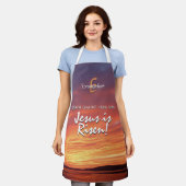Gepersonaliseerde JEZUS IS OPSTAAN Pasen Schort (Gedragen)