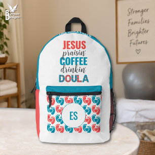 Gepersonaliseerde Jezus Prijsgevende Koffie Drinke Bedrukte Rugzak