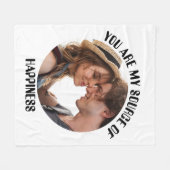 Gepersonaliseerde jij bent mijn bron van geluk Fot Fleece Deken (Voorkant (Horizontaal))
