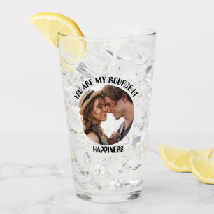 Gepersonaliseerde jij bent mijn bron van geluk Fot Glas