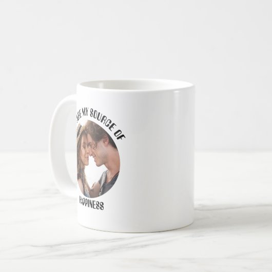 Gepersonaliseerde jij bent mijn bron van geluk Fot Koffiemok (Voorkant links)