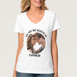 Gepersonaliseerde jij bent mijn bron van geluk Fot T-shirt