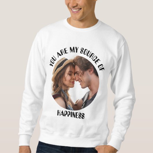 Gepersonaliseerde jij bent mijn bron van geluk Fot Trui (Voorkant)