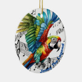 Gepersonaliseerde Jimmy de legende, papegaai, muzi Keramisch Ornament (Rechts)