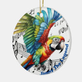 Gepersonaliseerde Jimmy de legende, papegaai, muzi Keramisch Ornament (Links)