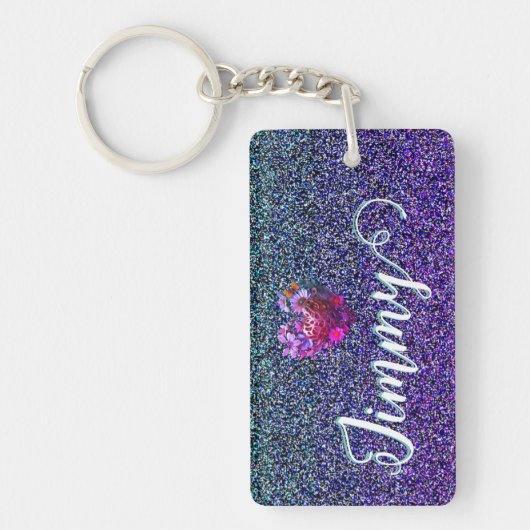 Gepersonaliseerde Jimmy Name Sleutelhanger – Flora (Voorkant)