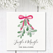 Gepersonaliseerde jingle en midgle kerst servet