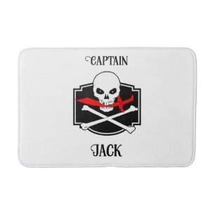 Gepersonaliseerde Jolly Roger (Cutlass) Badmat