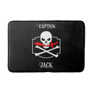 Gepersonaliseerde Jolly Roger (Cutlass) Badmat