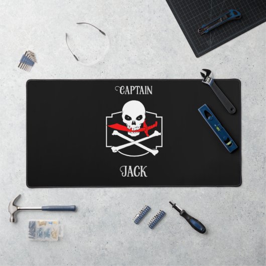 Gepersonaliseerde Jolly Roger (Cutlass) Bureaumat (Werkstation)