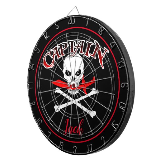 Gepersonaliseerde Jolly Roger (Cutlass) Dartbord (Voorkant Rechts)